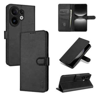 For vivo S30 AZNS Skin Feel Calf Texture Flip Leather Phone Case(Black)