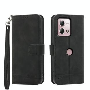 For Motorola Moto G Stylus 4G 2023 Dierfeng Dream Line TPU + PU Leather Phone Case(Black)