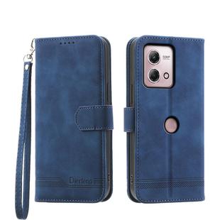 For Motorola Moto G Stylus 4G 2023 Dierfeng Dream Line TPU + PU Leather Phone Case(Blue)