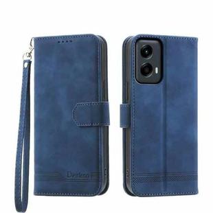 For Motorola Moto G Stylus 5G 2024 Dierfeng Dream Line TPU + PU Leather Phone Case(Blue)