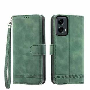 For Motorola Moto G Stylus 5G 2024 Dierfeng Dream Line TPU + PU Leather Phone Case(Green)