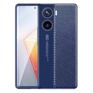 For vivo V29e Litchi Texture Shockproof TPU Phone Case(Blue)