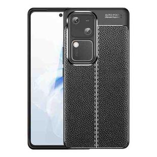 For vivo S18 Litchi Texture Shockproof TPU Phone Case(Black)