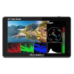 FEELWORLD LUT5E 5.5 inch High Bright 1600nit Touch Screen DSLR Camera Field Monitor F970 External Power and Install Kit 4K HDMI 1920X1080 IPS Panel(Black)