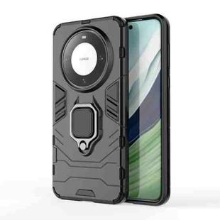 For Huawei Mate 60 Pro Shockproof PC + TPU Holder Phone Case(Black)