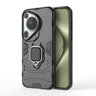 For Huawei P70 Art Shockproof PC + TPU Holder Phone Case(Black)
