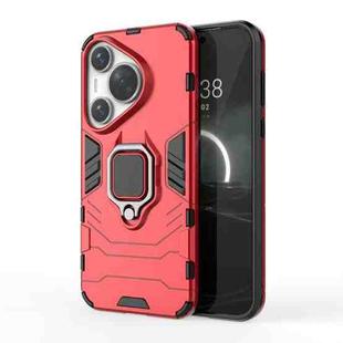 For Huawei P70 Pro Shockproof PC + TPU Holder Phone Case(Red)
