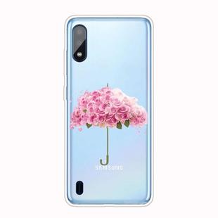For Samsung Galaxy A01 Shockproof Painted TPU Protective Case(Flower Umbrella)