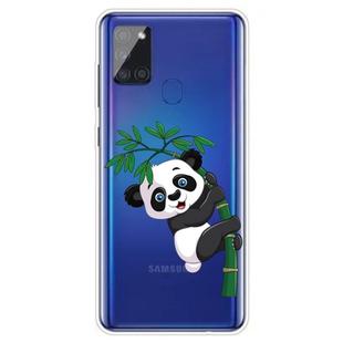For Samsung Galaxy A21s Shockproof Painted TPU Protective Case(Panda)