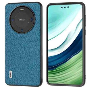 For Huawei Mate 60 ABEEL Genuine Leather Litchi Texture Phone Case(Blue)