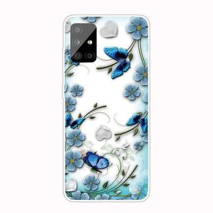 For Samsung Galaxy A51 4G Shockproof Painted TPU Protective Case(Chrysanthemum Butterfly)