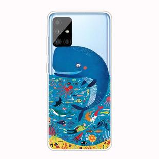For Samsung Galaxy A51 4G Shockproof Painted TPU Protective Case(Whale Seabed)