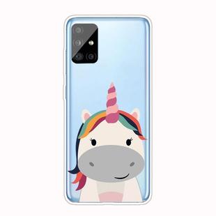 For Samsung Galaxy A51 5G Shockproof Painted TPU Protective Case(Fat Unicorn)