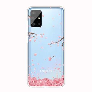 For Samsung Galaxy A51 5G Shockproof Painted TPU Protective Case(Cherry Blossoms)