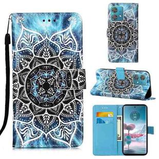 For Motorola Edge 40 Neo Colored Drawing Pattern Plain Weave Leather Phone Case(Undersea Mandala)