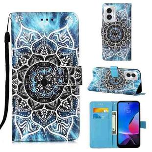 For Motorola Moto G Play 4G 2024 Colored Drawing Pattern Plain Weave Leather Phone Case(Undersea Mandala)