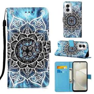 For Motorola Moto G Power 5G 2024 Colored Drawing Pattern Plain Weave Leather Phone Case(Undersea Mandala)