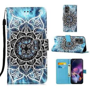 For Motorola Moto G Stylus 5G Colored Drawing Pattern Plain Weave Leather Phone Case(Undersea Mandala)