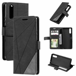 For Sony Xperia 5 IV Skin Feel Splicing Leather Phone Case(Black)
