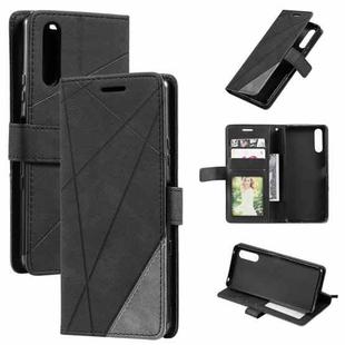 For Sony Xperia 10 V Skin Feel Splicing Leather Phone Case(Black)