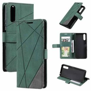 For Sony Xperia 10 V Skin Feel Splicing Leather Phone Case(Green)