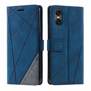 For Sony Xperia 10 VI Skin Feel Splicing Leather Phone Case(Blue)