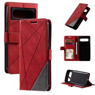 For Google Pixel 8 Pro Skin Feel Splicing Leather Phone Case(Red)