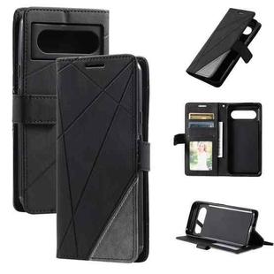 For Google Pixel 8 Pro Skin Feel Splicing Leather Phone Case(Black)