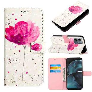 For Motorola Moto G14 3D Painting Horizontal Flip Leather Phone Case(Flower)