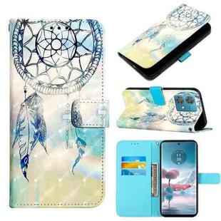 For Motorola Edge 40 Neo 3D Painting Horizontal Flip Leather Phone Case(Dream Wind Chimes)