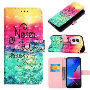 For Motorola Moto G Play 4G 2024 3D Painting Horizontal Flip Leather Phone Case(Chasing Dreams)