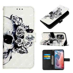 For Motorola Moto G Play 5G 2024 3D Painting Horizontal Flip Leather Phone Case(Skull)