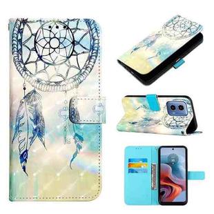 For Motorola Moto G34 3D Painting Horizontal Flip Leather Phone Case(Dream Wind Chimes)