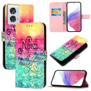 For Motorola Edge 50 Fusion 3D Painting Horizontal Flip Leather Phone Case(Chasing Dreams)