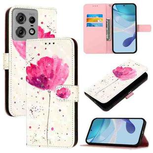 For Motorola Edge 50 Pro 3D Painting Horizontal Flip Leather Phone Case(Flower)