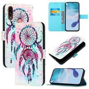 For Motorola Moto E7 Power 3D Painting Horizontal Flip Leather Phone Case(Color Drop Wind Chimes)