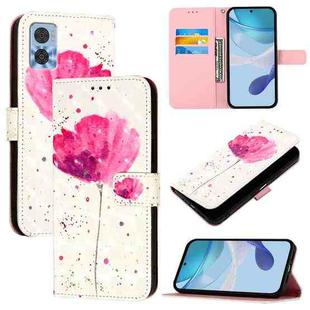 For Motorola Moto E22 / Moto E22i 3D Painting Horizontal Flip Leather Phone Case(Flower)