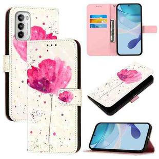 For Motorola Moto G 5G 2022 3D Painting Horizontal Flip Leather Phone Case(Flower)