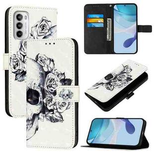 For Motorola Moto G 5G 2022 3D Painting Horizontal Flip Leather Phone Case(Skull)