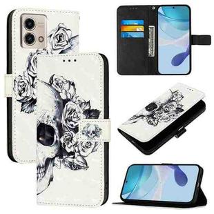 For Motorola Moto G Stylus 4G 2023 3D Painting Horizontal Flip Leather Phone Case(Skull)