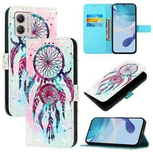 For Motorola Moto G53 5G / Moto G13 3D Painting Horizontal Flip Leather Phone Case(Color Drop Wind Chimes)