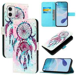 For Motorola Moto G73 3D Painting Horizontal Flip Leather Phone Case(Color Drop Wind Chimes)