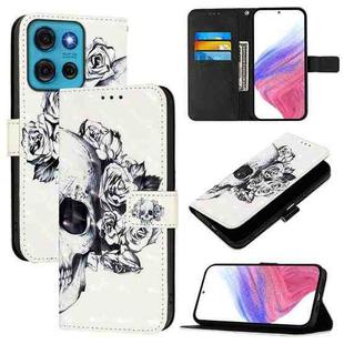 For Motorola Moto G75 5G 3D Painting Horizontal Flip Leather Phone Case(Skull)