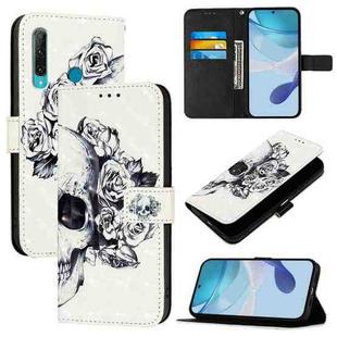 For Huawei Enjoy 9s / P Smart 2019 3D Painting Horizontal Flip Leather Phone Case(Skull)