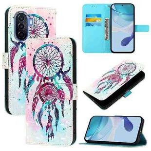 For Huawei Enjoy 50 4G / Nova Y70 Plus 3D Painting Horizontal Flip Leather Phone Case(Color Drop Wind Chimes)