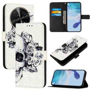 For Huawei nova 12i Global 3D Painting Horizontal Flip Leather Phone Case(Skull)