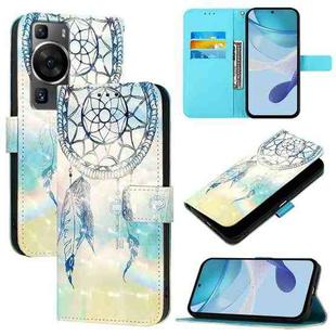 For Huawei P60 Pro 3D Painting Horizontal Flip Leather Phone Case(Dream Wind Chimes)