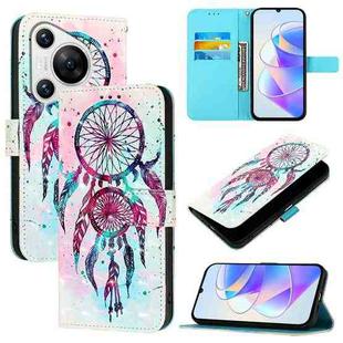 For Huawei Pura 70 3D Painting Horizontal Flip Leather Phone Case(Color Drop Wind Chimes)