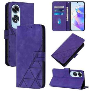 For OPPO A60 4G Global Crossbody 3D Embossed Flip Leather Phone Case(Purple)