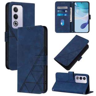 For OPPO A3 Pro 5G Global Crossbody 3D Embossed Flip Leather Phone Case(Blue)